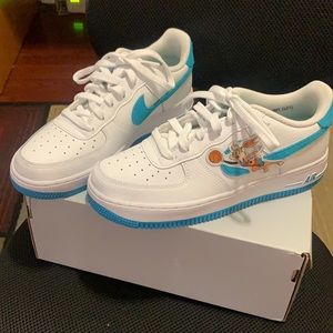 90%new space jam Air Force one Nike/Air sneakers.